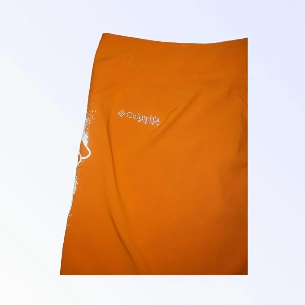 Columbia Swim Trunks Mens 36 Orange PFG Board Shorts Bathing Suit Men